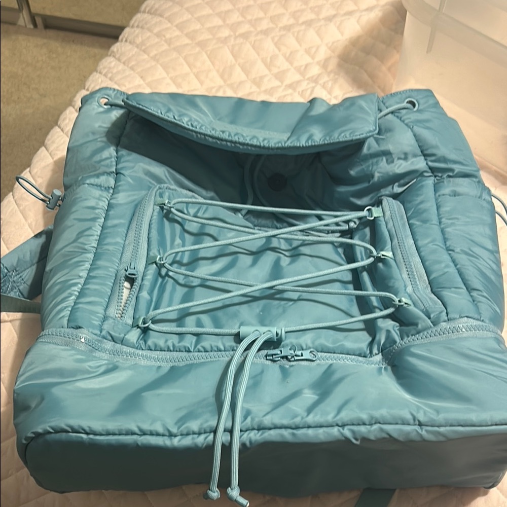 Yogilates sky blue Quilted Backpack